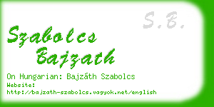 szabolcs bajzath business card